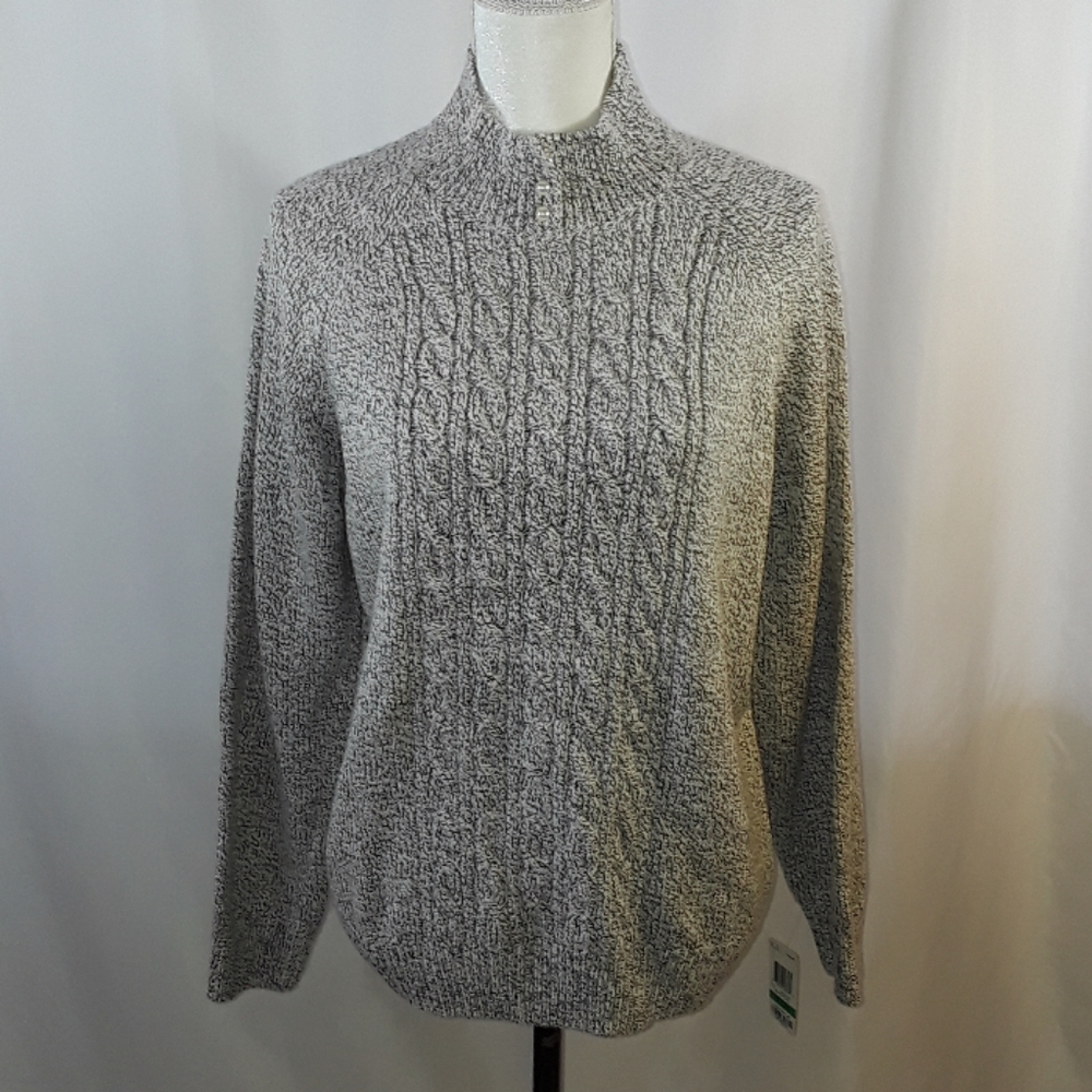 Karen Scott Marled Pearl Neck Sweater - Picture 1 of 4